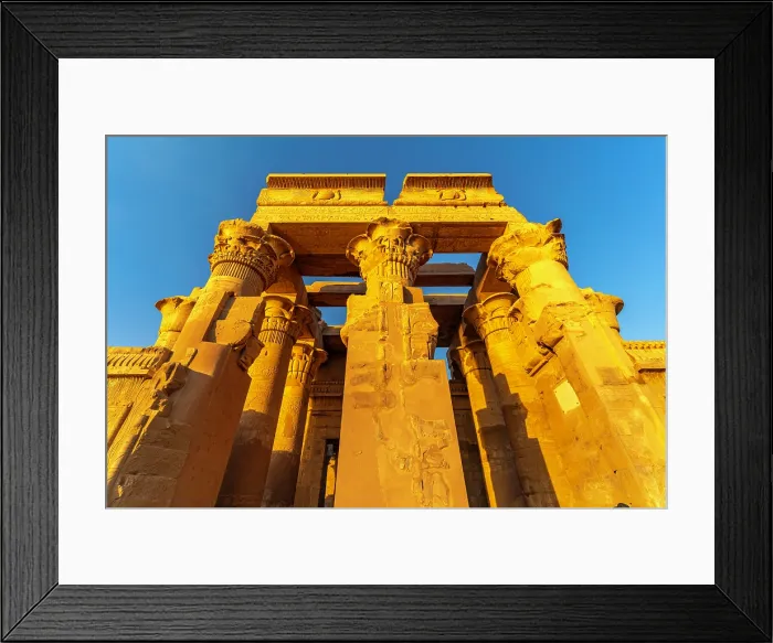 Framed Print : View of the Temple of Horus at sunset, Edfu, Egypt, North Africa, Africa Framed Print : View of the Temple of Horus at sunset, Edfu, Egypt, North Africa, Africa
