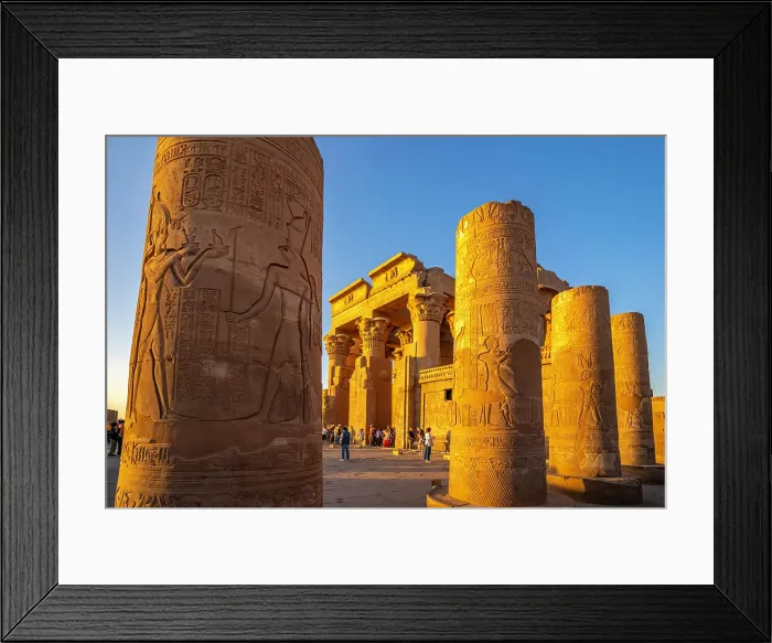 Framed Print : View of the Temple of Horus at sunset, Edfu, Egypt, North Africa, Africa Framed Print : View of the Temple of Horus at sunset, Edfu, Egypt, North Africa, Africa