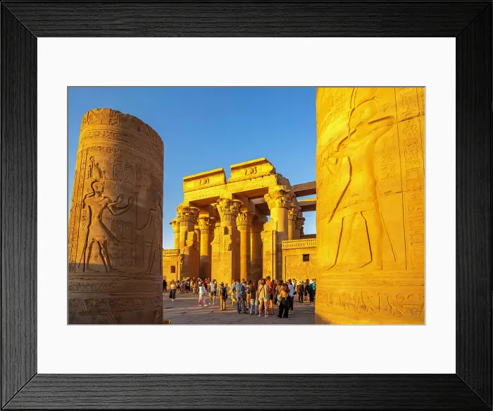Framed Print : View of the Temple of Horus at sunset, Edfu, Egypt, North Africa, Africa Framed Print : View of the Temple of Horus at sunset, Edfu, Egypt, North Africa, Africa