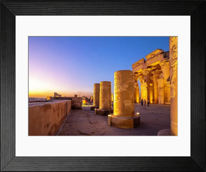 Framed Print : View of the Temple of Horus at dusk, Edfu, Egypt, North Africa, Africa Framed Print : View of the Temple of Horus at dusk, Edfu, Egypt, North Africa, Africa