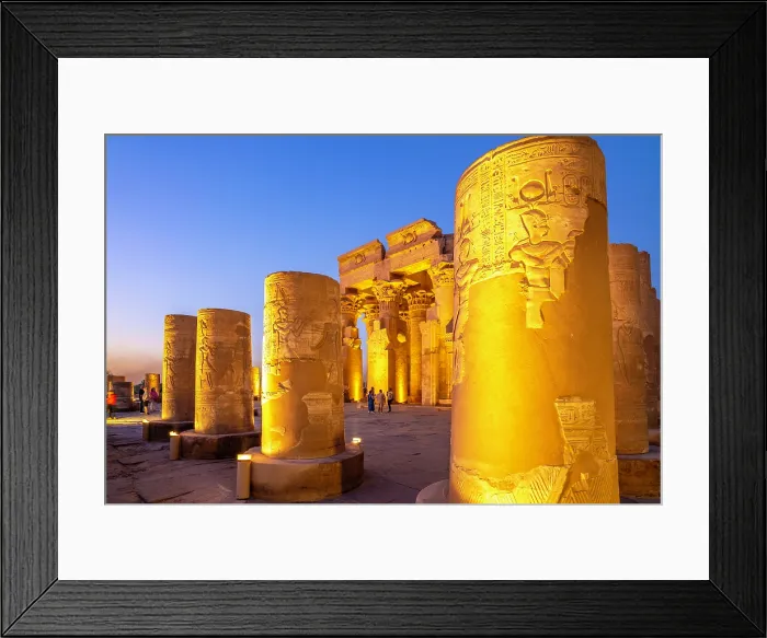 Framed Print : View of the Temple of Horus at dusk, Edfu, Egypt, North Africa, Africa Framed Print : View of the Temple of Horus at dusk, Edfu, Egypt, North Africa, Africa
