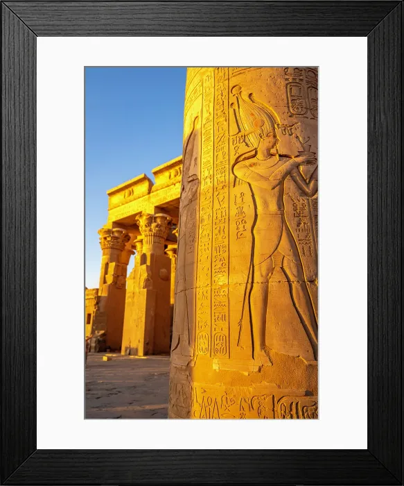 Framed Print : View of the Temple of Horus at sunset, Edfu, Egypt, North Africa, Africa Framed Print : View of the Temple of Horus at sunset, Edfu, Egypt, North Africa, Africa