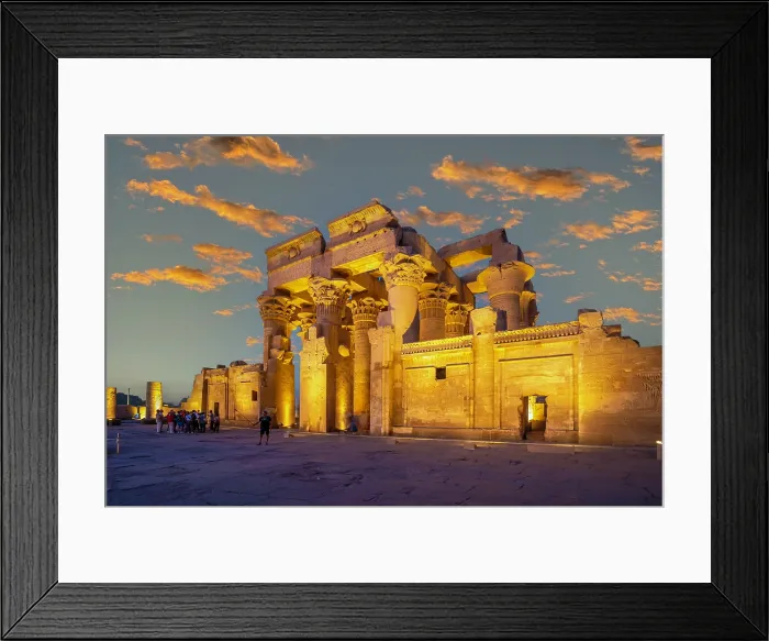 Framed Print : View of the Kom Ombo Temple at dusk, Edfu, Egypt, North Africa, Africa Framed Print : View of the Kom Ombo Temple at dusk, Edfu, Egypt, North Africa, Africa