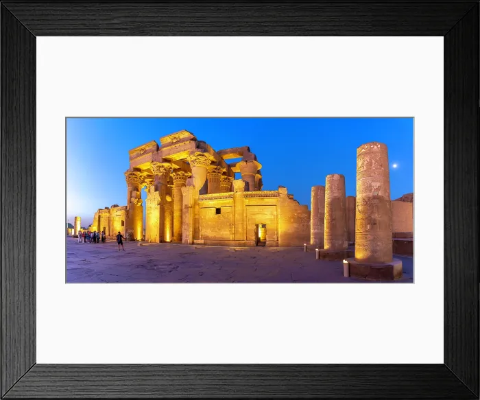 Framed Print : View of the Kom Ombo Temple at dusk, Edfu, Egypt, North Africa, Africa Framed Print : View of the Kom Ombo Temple at dusk, Edfu, Egypt, North Africa, Africa
