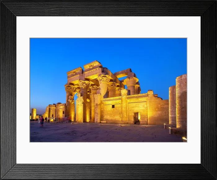 Framed Print : View of the Kom Ombo Temple at dusk, Edfu, Egypt, North Africa, Africa Framed Print : View of the Kom Ombo Temple at dusk, Edfu, Egypt, North Africa, Africa