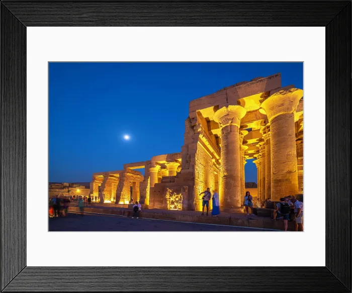 Framed Print : View of the Kom Ombo Temple at dusk, Edfu, Egypt, North Africa, Africa Framed Print : View of the Kom Ombo Temple at dusk, Edfu, Egypt, North Africa, Africa
