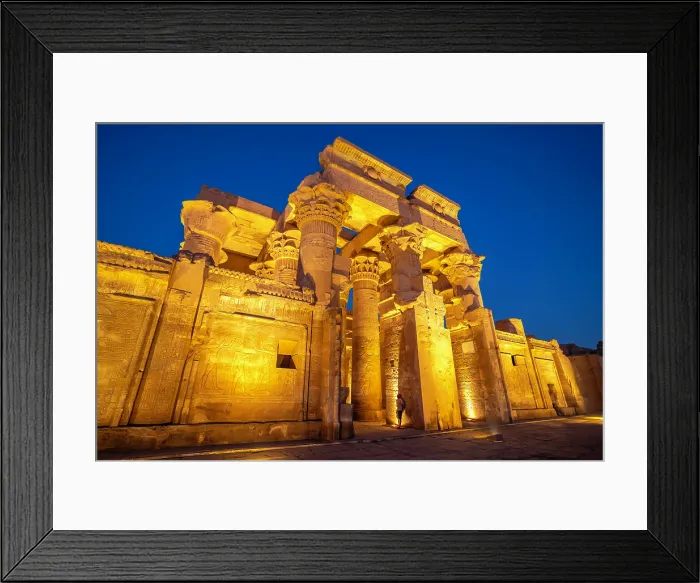 Framed Print : View of the Kom Ombo Temple at dusk, Edfu, Egypt, North Africa, Africa Framed Print : View of the Kom Ombo Temple at dusk, Edfu, Egypt, North Africa, Africa
