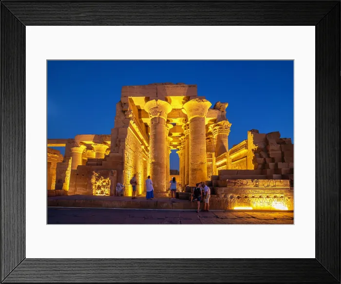 Framed Print : View of the Kom Ombo Temple at dusk, Edfu, Egypt, North Africa, Africa Framed Print : View of the Kom Ombo Temple at dusk, Edfu, Egypt, North Africa, Africa