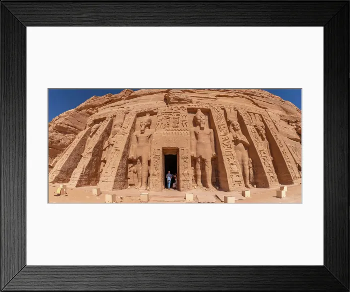 Framed Print : Exterior view of massive sculptures at the Temple of Hathor, Abu Simbel Temple next to Lake Nasser, Temple of the Pharaohs, Ramses II, Nubia, Egypt, Africa Framed Print : Exterior view of massive sculptures at the Temple of Hathor, Abu Simbel Temple next to Lake Nasser, Temple of the Pharaohs, Ramses II, Nubia, Egypt, Africa