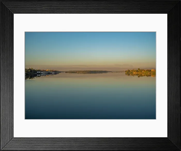 Framed Print : View of reflections in the Nile River at dawn at Al Daba Eya near Luxor, Luxor, Egypt, Africa Framed Print : View of reflections in the Nile River at dawn at Al Daba Eya near Luxor, Luxor, Egypt, Africa