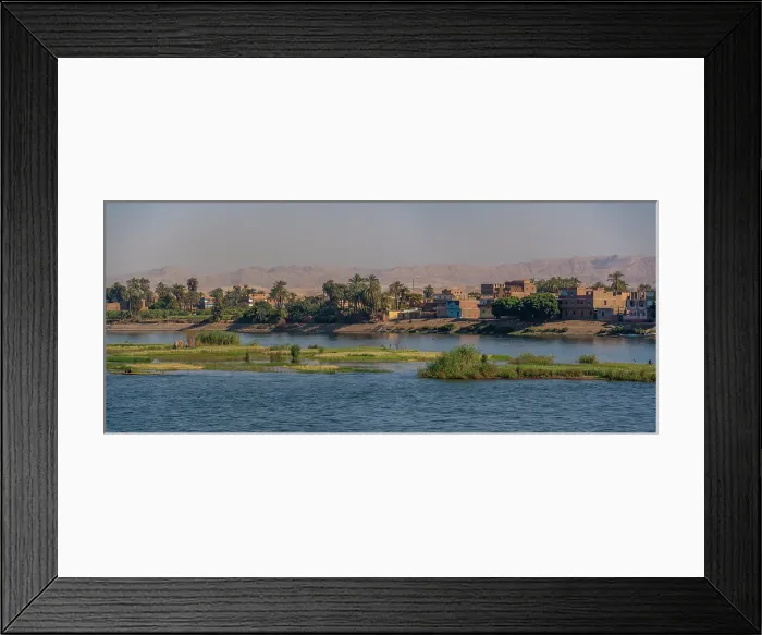 Framed Print : View of scenery from cruise boat near Armant on the Nile River, Luxor, Egypt, Africa Framed Print : View of scenery from cruise boat near Armant on the Nile River, Luxor, Egypt, Africa