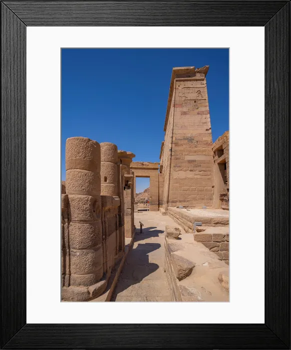 Framed Print : View of Temple at Philae on a sunny day, Aswan, Nubia, Egypt, North Africa, Africa Framed Print : View of Temple at Philae on a sunny day, Aswan, Nubia, Egypt, North Africa, Africa