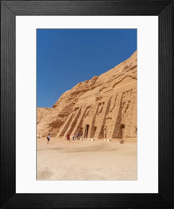 Framed Print : Exterior view of massive sculptures at the Temple of Hathor, Abu Simbel Temple next to Lake Nasser, Temple of the Pharaohs, Ramses II, Nubia, Egypt, Africa Framed Print : Exterior view of massive sculptures at the Temple of Hathor, Abu Simbel Temple next to Lake Nasser, Temple of the Pharaohs, Ramses II, Nubia, Egypt, Africa