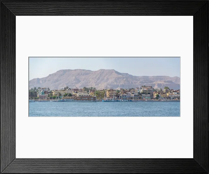 Framed Print : View of Nile river in Luxor on a sunny day, Luxor, Egypt, Africa Framed Print : View of Nile river in Luxor on a sunny day, Luxor, Egypt, Africa