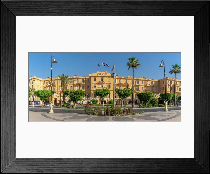 Framed Print : View of the Winter Palace Hotel on the corniche in Luxor on a sunny day, Luxor, Egypt, Africa Framed Print : View of the Winter Palace Hotel on the corniche in Luxor on a sunny day, Luxor, Egypt, Africa