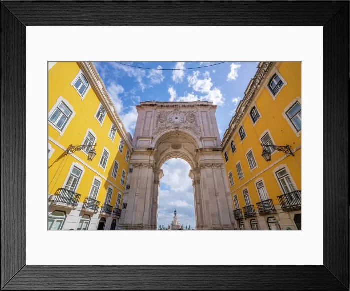 Framed Print : View of Arco da Rua Augusta on a sunny day, Lisbon, Portugal, Europe Framed Print : View of Arco da Rua Augusta on a sunny day, Lisbon, Portugal, Europe