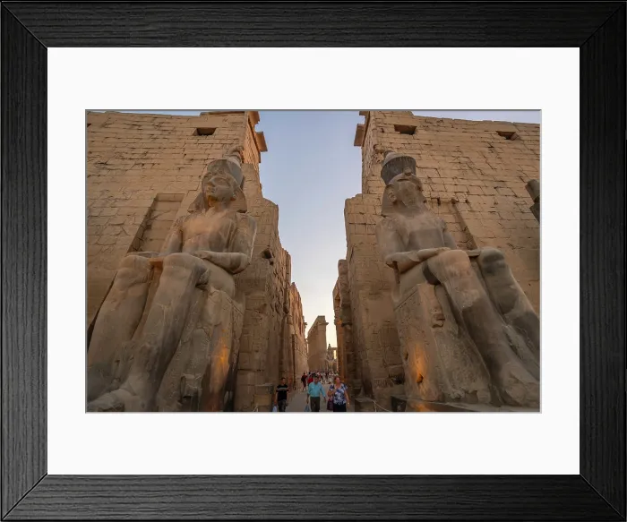 Framed Print : View of Luxor Temple at dusk, Luxor, Egypt, Africa Framed Print : View of Luxor Temple at dusk, Luxor, Egypt, Africa