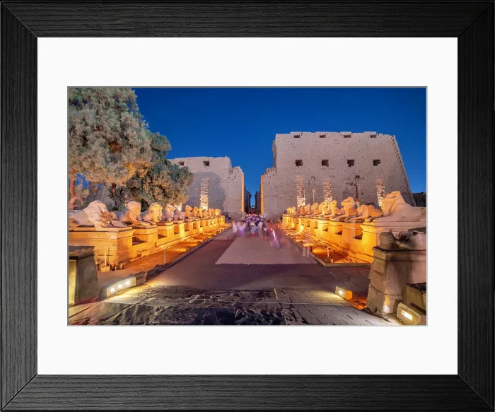 Framed Print : View of Karnak Temple sound and light show at dusk, Luxor, Egypt, Africa Framed Print : View of Karnak Temple sound and light show at dusk, Luxor, Egypt, Africa