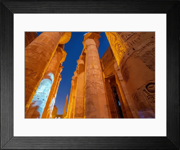 Framed Print : View of Karnak Temple sound and light show at dusk, Luxor, Egypt, Africa Framed Print : View of Karnak Temple sound and light show at dusk, Luxor, Egypt, Africa