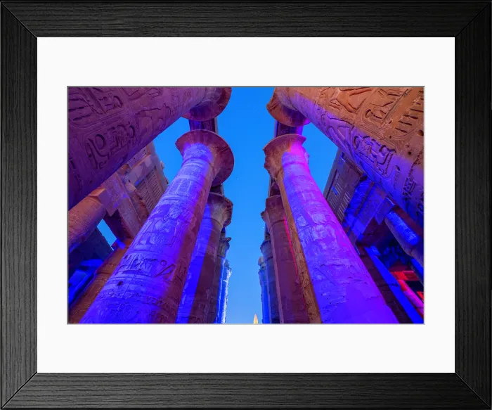 Framed Print : View of Karnak Temple sound and light show at dusk, Luxor, Egypt, Africa Framed Print : View of Karnak Temple sound and light show at dusk, Luxor, Egypt, Africa
