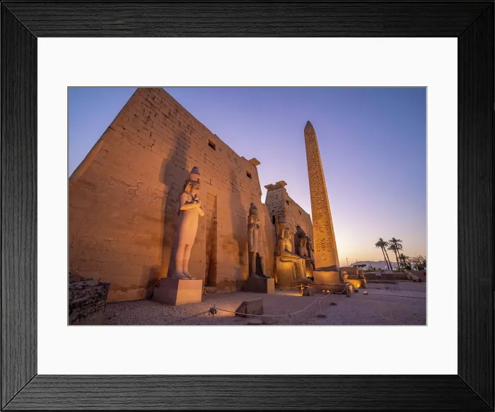 Framed Print : View of Luxor Temple at dusk, Luxor, Egypt, Africa Framed Print : View of Luxor Temple at dusk, Luxor, Egypt, Africa