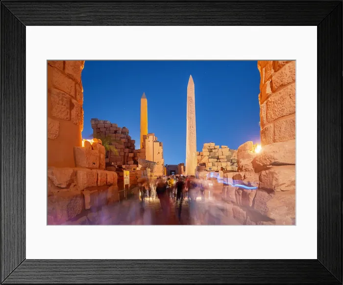 Framed Print : View of Karnak Temple sound and light show at dusk, Luxor, Egypt, Africa Framed Print : View of Karnak Temple sound and light show at dusk, Luxor, Egypt, Africa