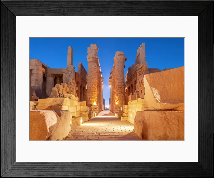 Framed Print : View of Karnak Temple sound and light show at dusk, Luxor, Egypt, Africa Framed Print : View of Karnak Temple sound and light show at dusk, Luxor, Egypt, Africa