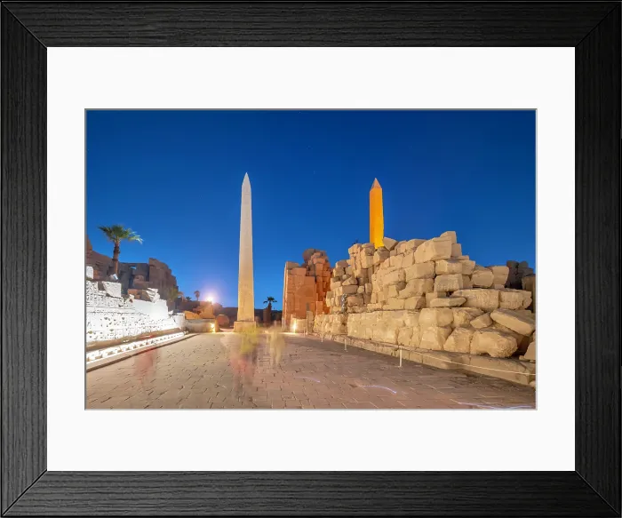 Framed Print : View of Karnak Temple sound and light show at dusk, Luxor, Egypt, Africa Framed Print : View of Karnak Temple sound and light show at dusk, Luxor, Egypt, Africa