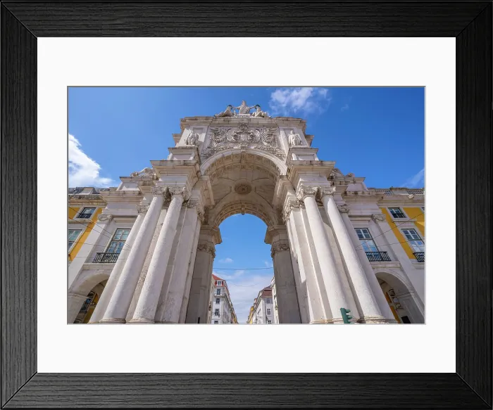 Framed Print : View of Arco da Rua Augusta on a sunny day, Lisbon, Portugal, Europe Framed Print : View of Arco da Rua Augusta on a sunny day, Lisbon, Portugal, Europe