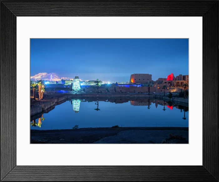 Framed Print : View of Karnak Temple sound and light show at dusk, Luxor, Egypt, Africa Framed Print : View of Karnak Temple sound and light show at dusk, Luxor, Egypt, Africa
