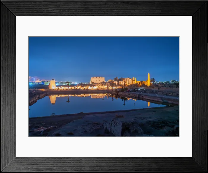 Framed Print : View of Karnak Temple sound and light show at dusk, Luxor, Egypt, Africa Framed Print : View of Karnak Temple sound and light show at dusk, Luxor, Egypt, Africa