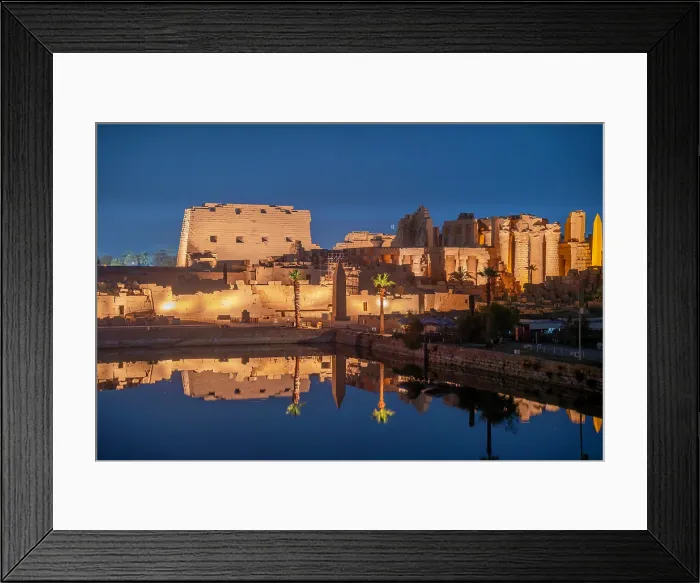 Framed Print : View of Karnak Temple sound and light show at dusk, Luxor, Egypt, Africa Framed Print : View of Karnak Temple sound and light show at dusk, Luxor, Egypt, Africa