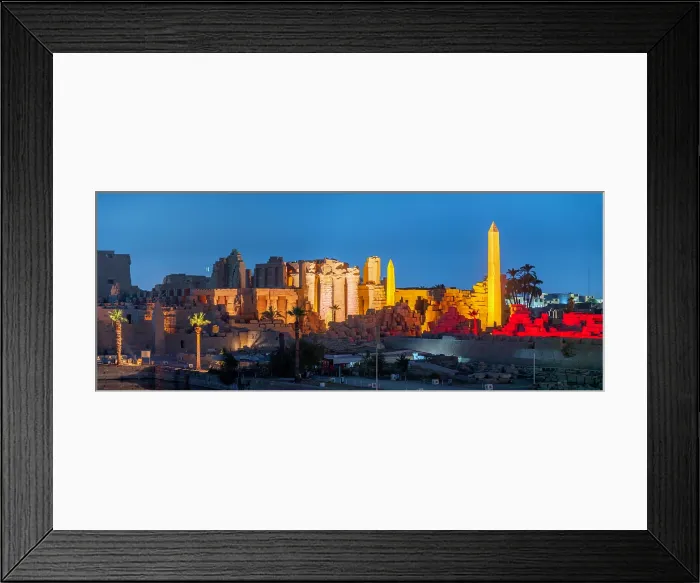 Framed Print : View of Karnak Temple sound and light show at dusk, Luxor, Egypt, Africa Framed Print : View of Karnak Temple sound and light show at dusk, Luxor, Egypt, Africa
