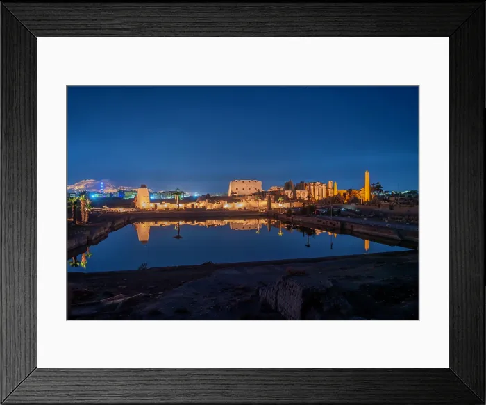 Framed Print : View of Karnak Temple sound and light show at dusk, Luxor, Egypt, Africa Framed Print : View of Karnak Temple sound and light show at dusk, Luxor, Egypt, Africa