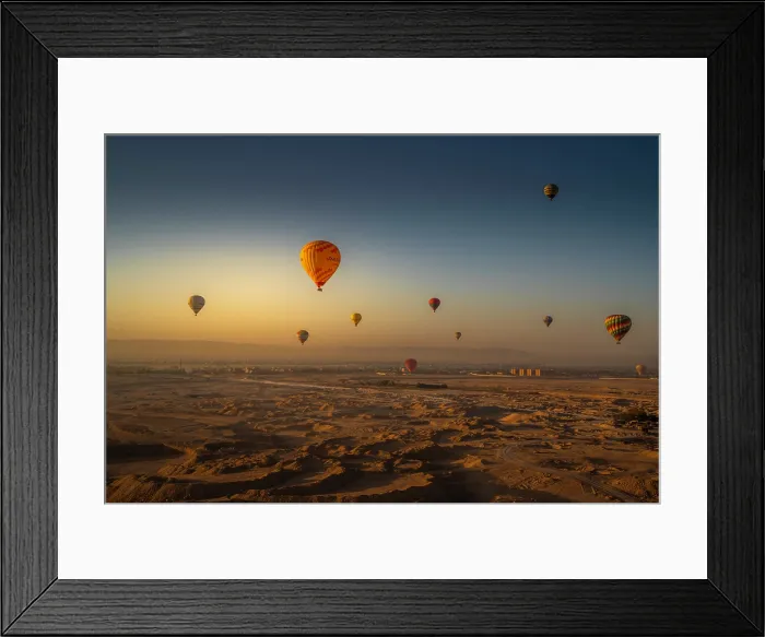 Framed Print : View of other balloons from hot air balloon over Luxor at sunrise, Luxor, Egypt, Africa Framed Print : View of other balloons from hot air balloon over Luxor at sunrise, Luxor, Egypt, Africa