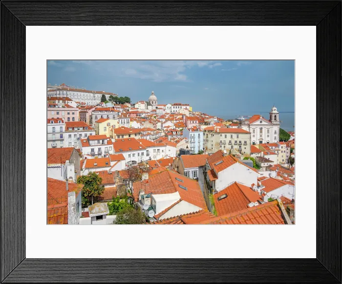 Framed Print : View of terrakotta rooftops in Alfama, Alfama District, Lisbon, Portugal, Europe Framed Print : View of terrakotta rooftops in Alfama, Alfama District, Lisbon, Portugal, Europe