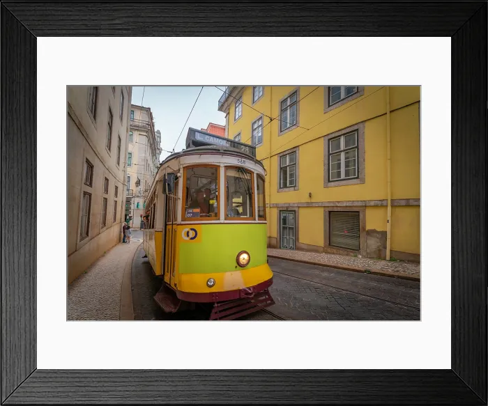 Framed Print : View of vintage yellow No28 tram in hystoric old town centre, Lisbon, Portugal, Europe Framed Print : View of vintage yellow No28 tram in hystoric old town centre, Lisbon, Portugal, Europe
