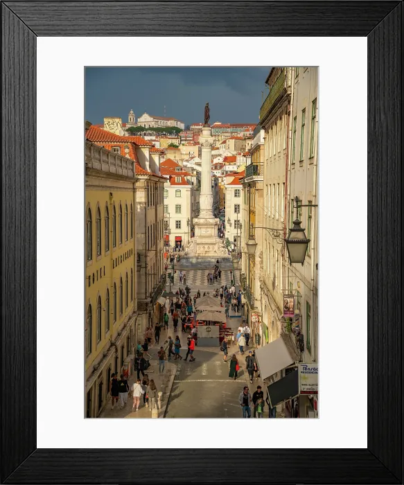 Framed Print : View of Column King Pedro IV in Praca do Rossio in Lisbon city centre, Lisbon, Portugal, Europe Framed Print : View of Column King Pedro IV in Praca do Rossio in Lisbon city centre, Lisbon, Portugal, Europe