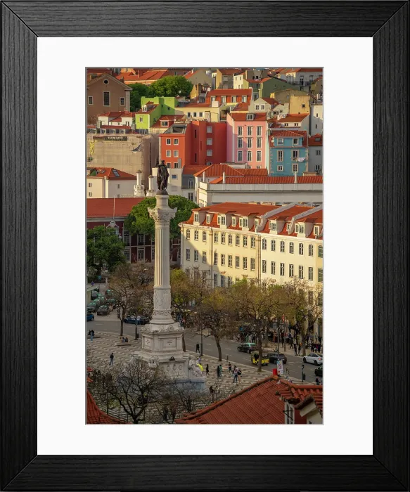 Framed Print : View of city from Carmo Archaeological Museum during golden hour, Lisbon, Portugal, Europe Framed Print : View of city from Carmo Archaeological Museum during golden hour, Lisbon, Portugal, Europe