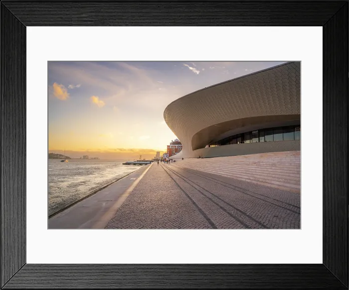 Framed Print : View of MAAT - Museum of Art, Architecture and Technology and at sunset, Lisbon, Portugal, Europe Framed Print : View of MAAT - Museum of Art, Architecture and Technology and at sunset, Lisbon, Portugal, Europe