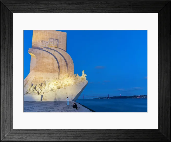 Framed Print : View of Monument to the Discoveries (Padrao dos Descobrimentos) at dusk, Lisbon, Portugal, Europe Framed Print : View of Monument to the Discoveries (Padrao dos Descobrimentos) at dusk, Lisbon, Portugal, Europe