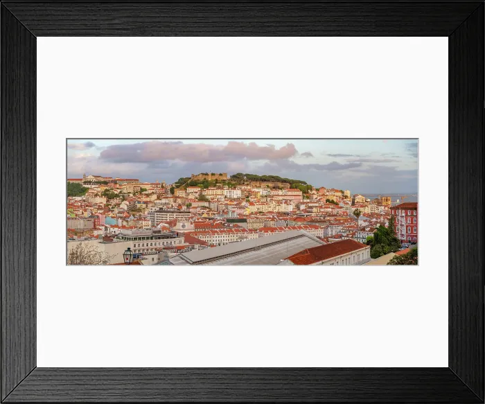Framed Print : View of Lisbon from Miradouro de Sao Pedro de Alcantara at sunset, Lisbon, Portugal, Europe Framed Print : View of Lisbon from Miradouro de Sao Pedro de Alcantara at sunset, Lisbon, Portugal, Europe