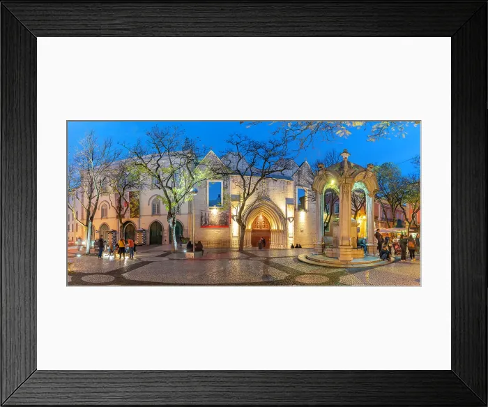 Framed Print : View of Chafariz do Carmo in Largo do Carmo at dusk, Lisbon, Portugal, Europe Framed Print : View of Chafariz do Carmo in Largo do Carmo at dusk, Lisbon, Portugal, Europe
