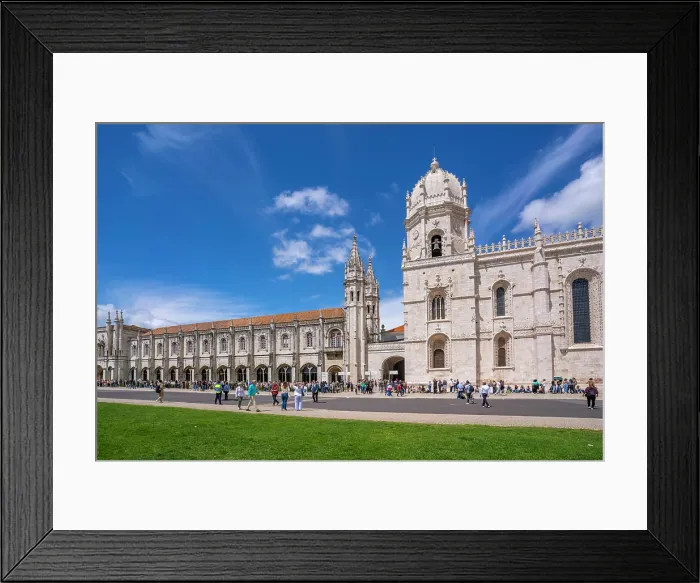 Framed Print : View of Jerónimos Monastery (Monastery of the Hieronymites) on a sunny day, Lisbon, Portugal, Europe Framed Print : View of Jerónimos Monastery (Monastery of the Hieronymites) on a sunny day, Lisbon, Portugal, Europe