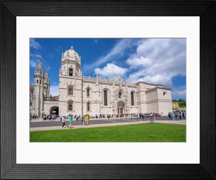 Framed Print : View of Jerónimos Monastery (Monastery of the Hieronymites) on a sunny day, Lisbon, Portugal, Europe Framed Print : View of Jerónimos Monastery (Monastery of the Hieronymites) on a sunny day, Lisbon, Portugal, Europe