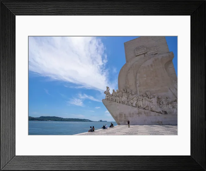 Framed Print : View of Monument to the Discoveries (Padrao dos Descobrimentos) on a sunny day, Lisbon, Portugal, Europe Framed Print : View of Monument to the Discoveries (Padrao dos Descobrimentos) on a sunny day, Lisbon, Portugal, Europe