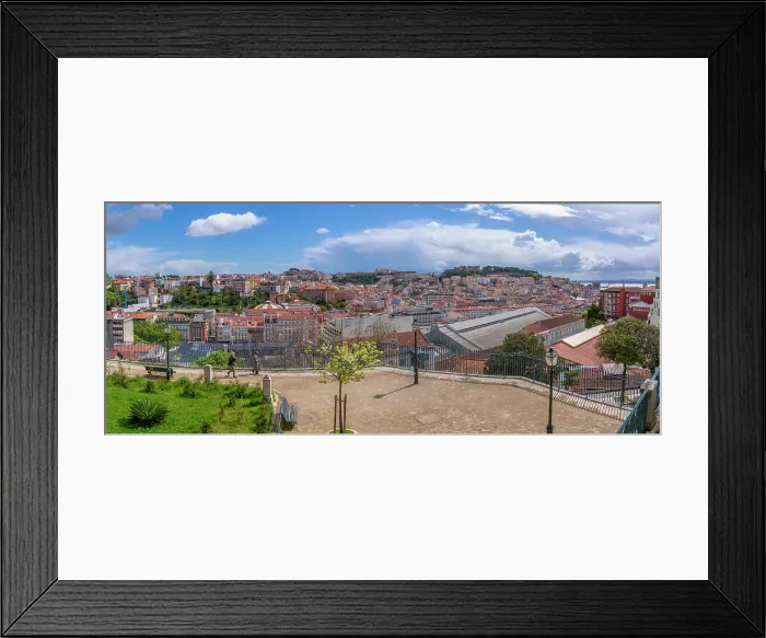 Framed Print : View of Lisbon from Miradouro de Sao Pedro de Alcantara on a sunny day, Lisbon, Portugal, Europe Framed Print : View of Lisbon from Miradouro de Sao Pedro de Alcantara on a sunny day, Lisbon, Portugal, Europe