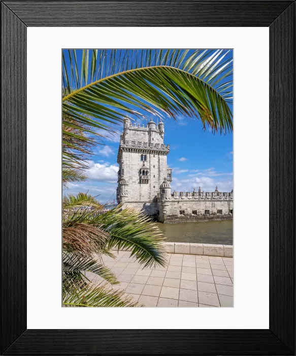 Framed Print : View of Belém Tower (Torre de Belém) on a sunny day, Lisbon, Portugal, Europe Framed Print : View of Belém Tower (Torre de Belém) on a sunny day, Lisbon, Portugal, Europe