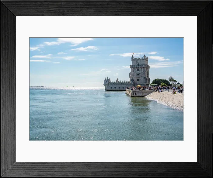 Framed Print : View of Belém Tower (Torre de Belém) on a sunny day, Lisbon, Portugal, Europe Framed Print : View of Belém Tower (Torre de Belém) on a sunny day, Lisbon, Portugal, Europe