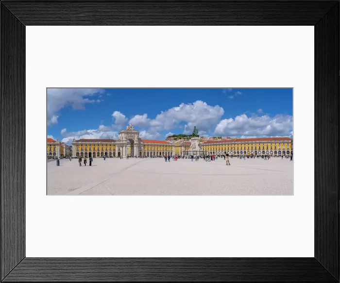 Framed Print : View of Praca do Comercio and Arco da Rua Augusta on a sunny day, Lisbon, Portugal, Europe Framed Print : View of Praca do Comercio and Arco da Rua Augusta on a sunny day, Lisbon, Portugal, Europe